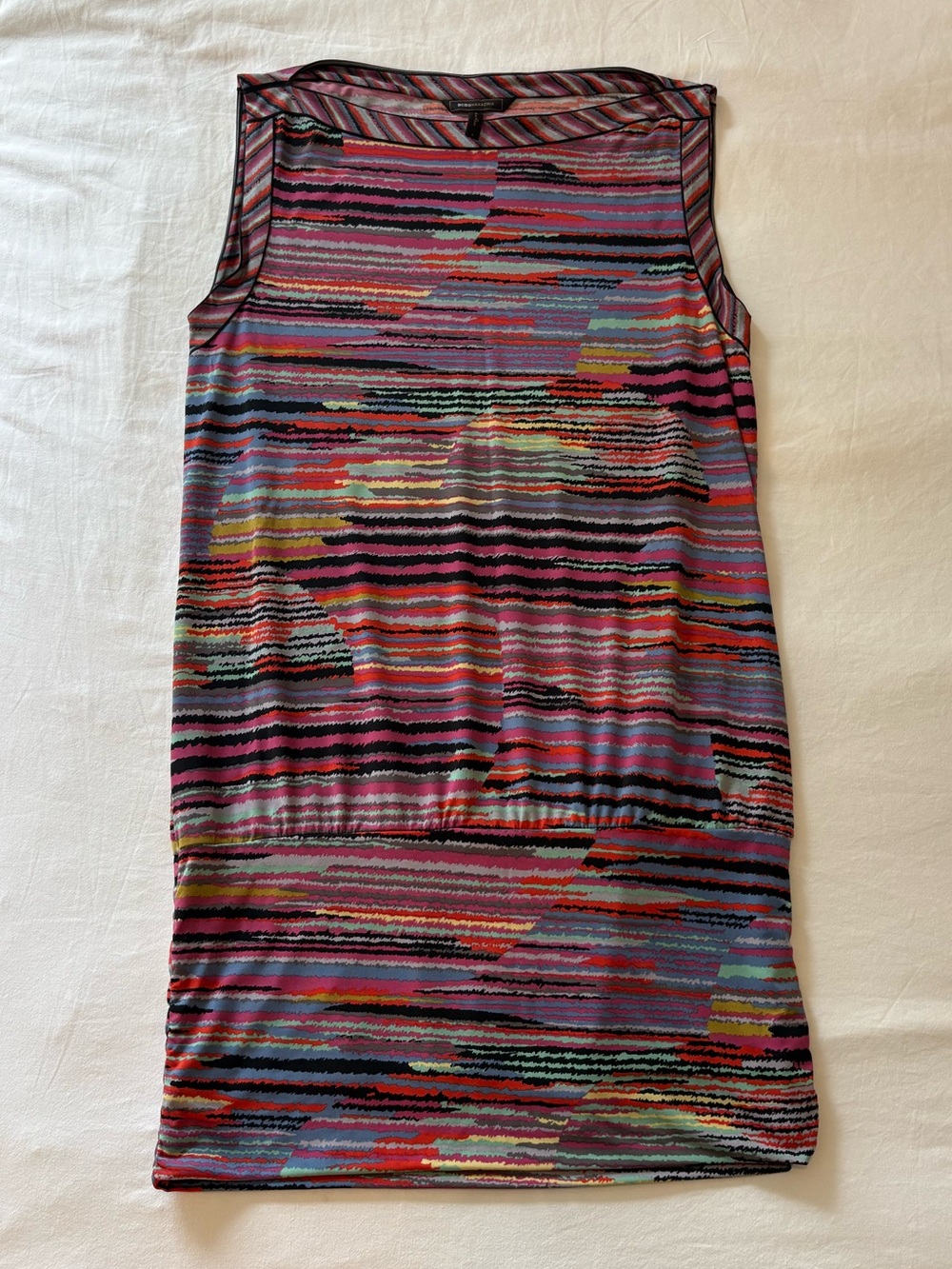 BCBG Maxazria striped print shift dress